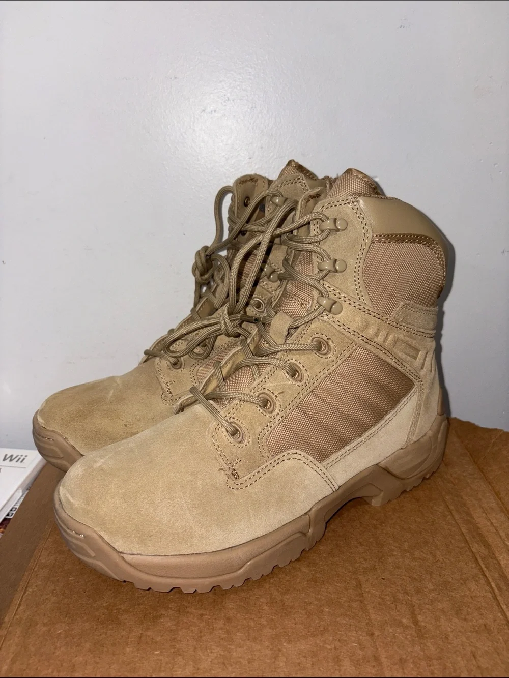 Burudani Tactical Desert Tan Suede Lace-Up Boots size 9